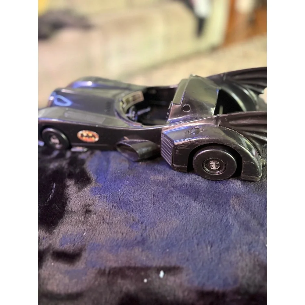 Vintage 1989 DC Comics Batman Batmobile Toy Vehicle Black Tim Burton Era 80s